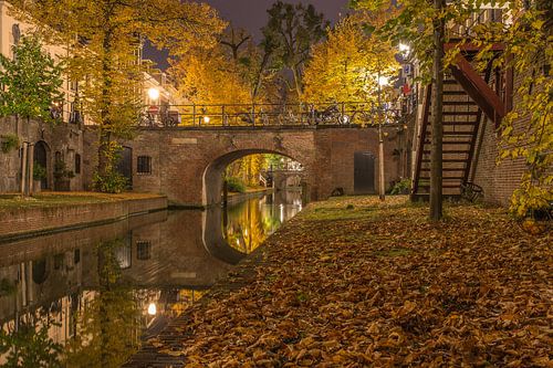 Nieuwegracht in Utrecht in de avond - 9