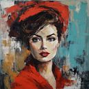 Modern portret in warme kleuren van Studio Allee thumbnail