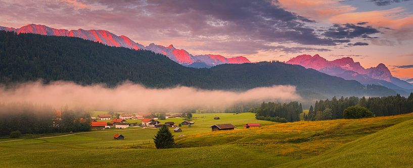 Panorama Beierse Alpen van Henk Meijer Photography
