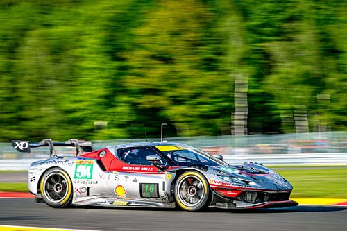 Ferrari 296 GT3-raceauto op Spa-Francorchamps