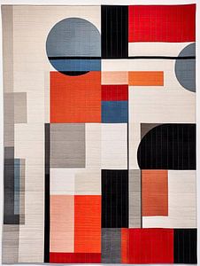 Eine Bauhaus-Plakatsteppdecke