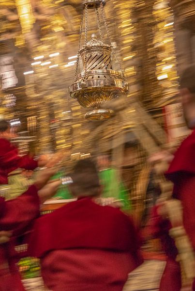 Botafumeiro in Cathedral of Santiago de Compostela by Maarten Hoek