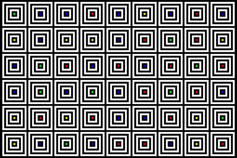 Nested | Center | 09x06 | N=04 | Random #01 | RGBY by Gerhard Haberern