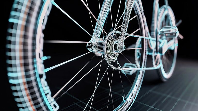 Leuchtendes Fahrraddesign von Frank Heinz