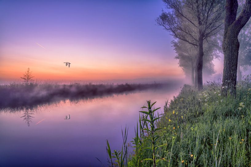 Lever du soleil Bonkevaart Leeuwarden par Marcel Kieffer