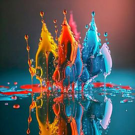 Colourful drops and splashes_02 by Peet de Rouw