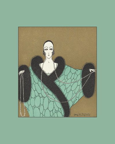 La perle - Boho, chic, Art Deco Fashion print