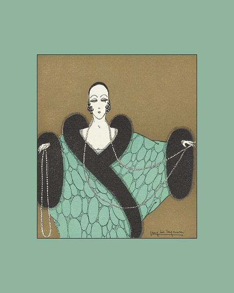 La perle - Boho, chic, Art Deco Mode Druck von NOONY