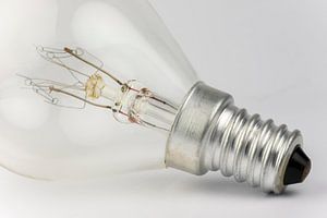 Detail van een oude gloeilamp
