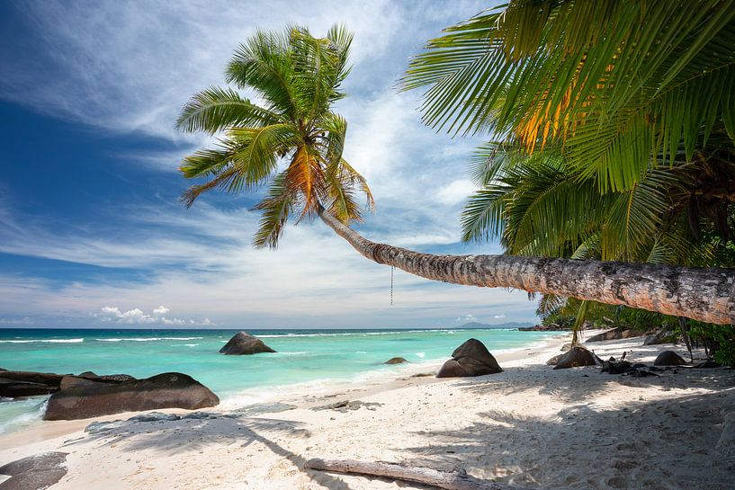 Het mooiste tropische strand van de Seychellen van Krijn van der Giessen