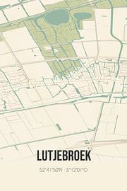 Alte Landkarte von Lutjebroek (Nordholland) von Ortsdrucke