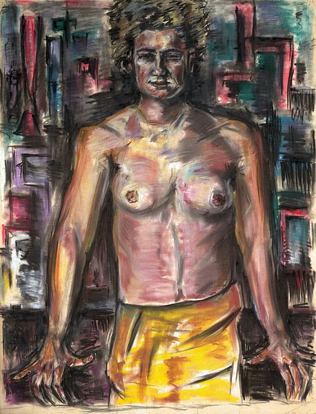 Nude with yellow wrap - Arno Nadel, 1900s by Atelier Liesjes