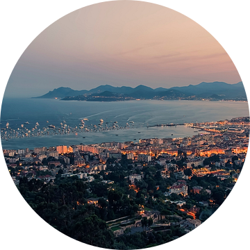 Zonsondergang in Cannes