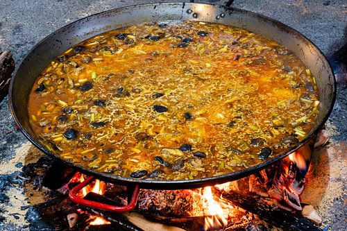 Paella in vuur en vlam