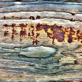 Old driftwood with rust by Susanne Kanamüller