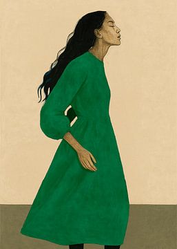 Free woman green