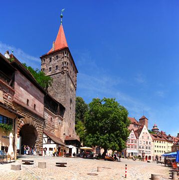 Stadttor Tiergärtnertor, Platz am Tiergärtnertor, Nürnberg, Bayern, Deutschland, Europa