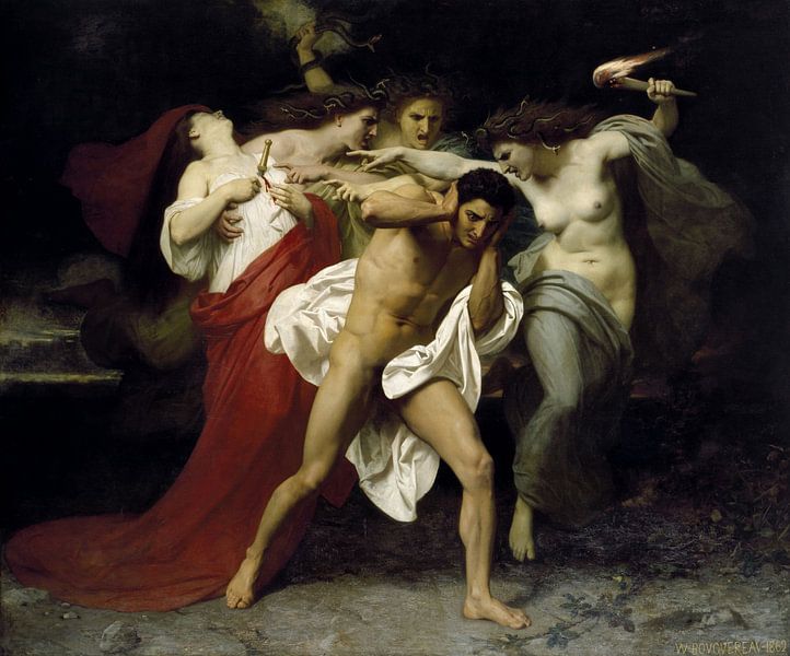 William Bouguereau, Orestes pursued by the Furies - by Atelier Liesjes