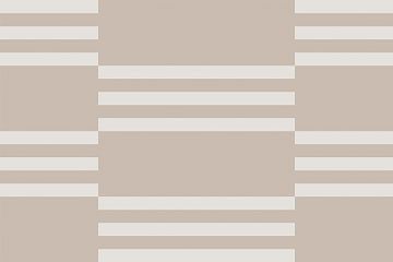 Dambordpatroon. Moderne abstracte minimalistische geometrische vormen in beige en wit 16 van Dina Dankers