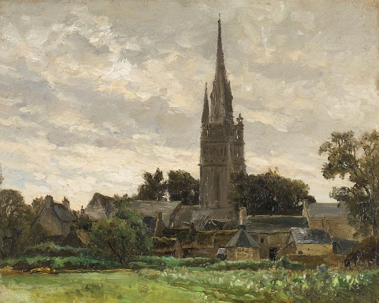 Carlos de Haes-La Torre de la Iglesia default 65292Country House Scenery, 65292 by finemasterpiece