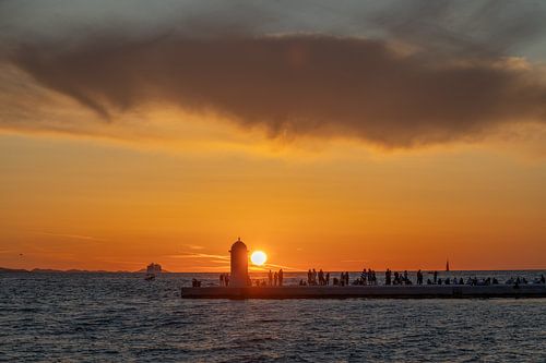 Coucher de soleil à Zadar