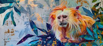 Malerei Bunter Affe von Kunst Laune