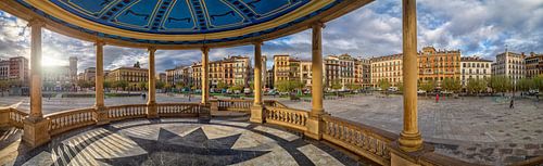 Plaza del Castillo in Pamplona, Spain