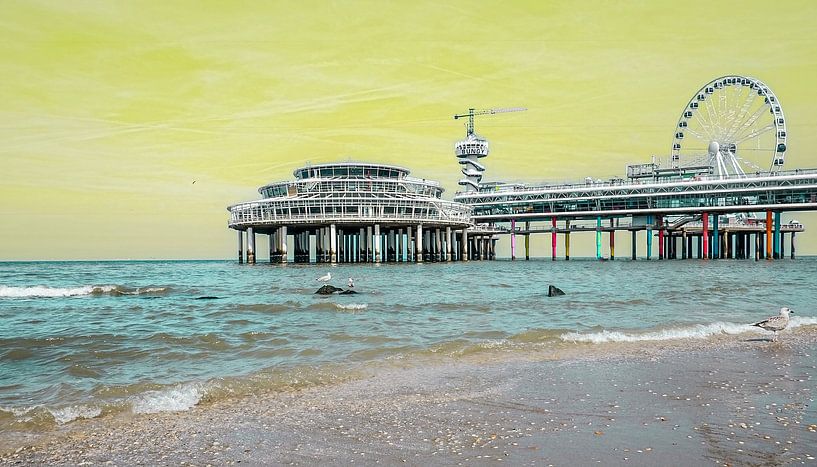Scheveningen pier, pop art style by Karin vanBijlevelt
