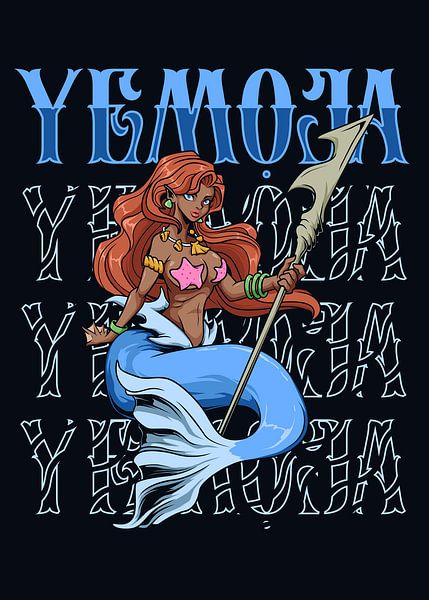 Yemoja – Göttin des Meeres und der Mutterschaft von Pixelbull Design