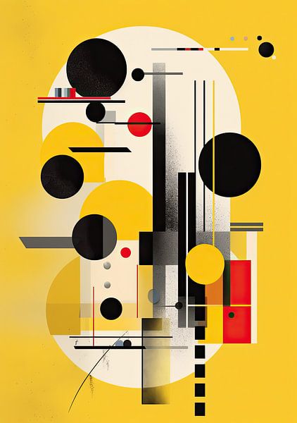 Bauhaus Poster Affiche jaune par Niklas Maximilian