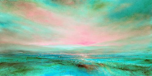 Het licht: roze en turkoois