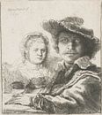 Selbstbildnis mit Saskia, Rembrandt vam Rijn von Het Archief Miniaturansicht