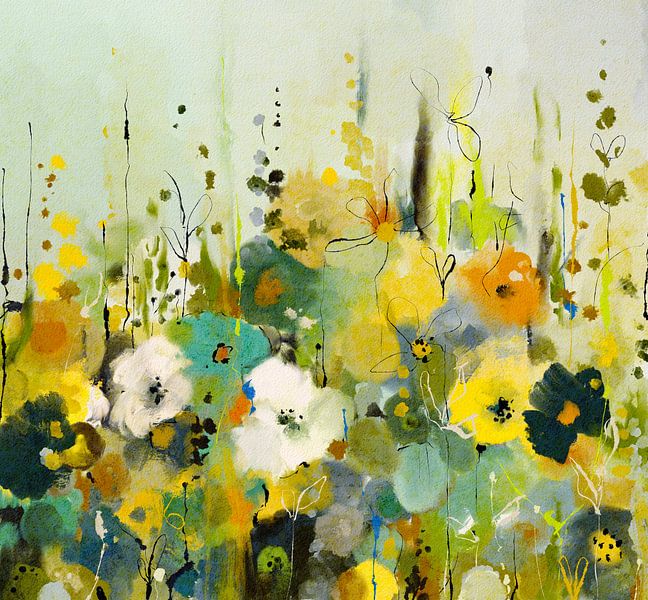 Bloeiende tuin van annemiek art