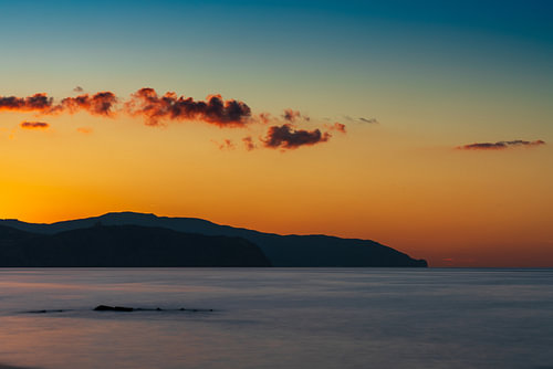 Zonsondergang op Sicilië