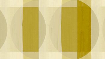 Mid Eeuw Bauhaus Vormen Goud Oker (gezien bij vtwonen)