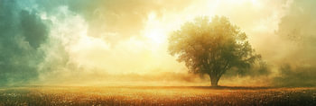 Nebliger Baum
