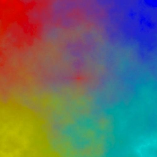 Abstrakt rot blau gelb grün Wolken