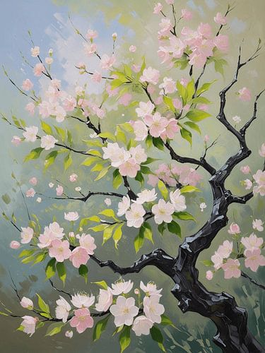 Sérénité enchanteresse des fleurs de printemps sur Artistic