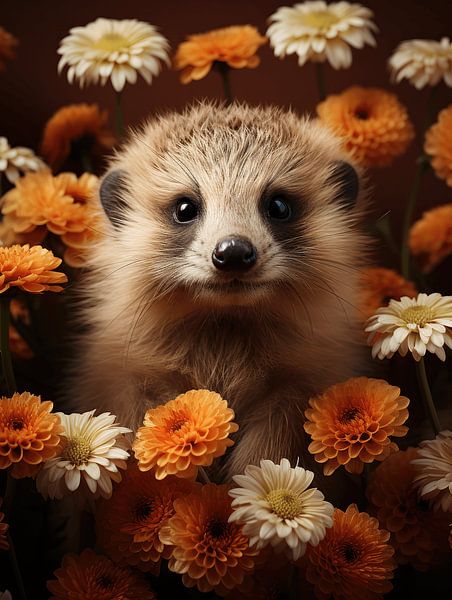 Floral Charisma | raccoon by Eva Lee