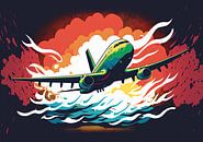 Vliegtuig Vector Design Art van Tim Kunst en Fotografie thumbnail