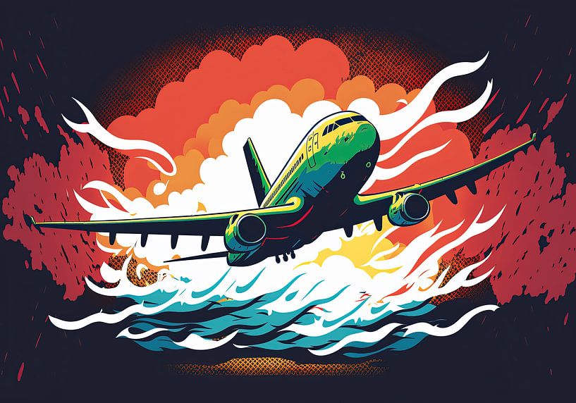 Vliegtuig Vector Design Art van Tim Kunst en Fotografie