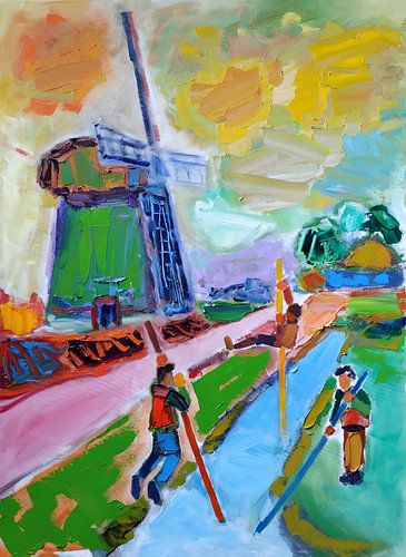 Saut de fossé au moulin sur Simon Borst