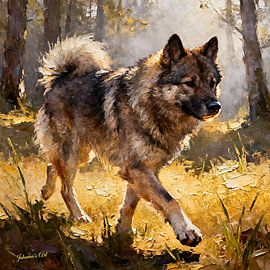 Lapponian Shepherd dog by Johannas Art Creations