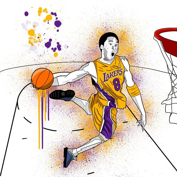 Kunstschets Kobe Bryant van Andre Bartnik