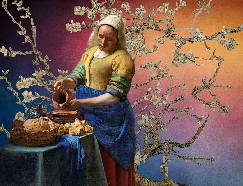 La laitière et les fleurs d'amandier par Digital Art Studio