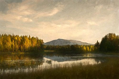 Zwischen Gold und Berg: Sonfjället Wetter gespiegelt