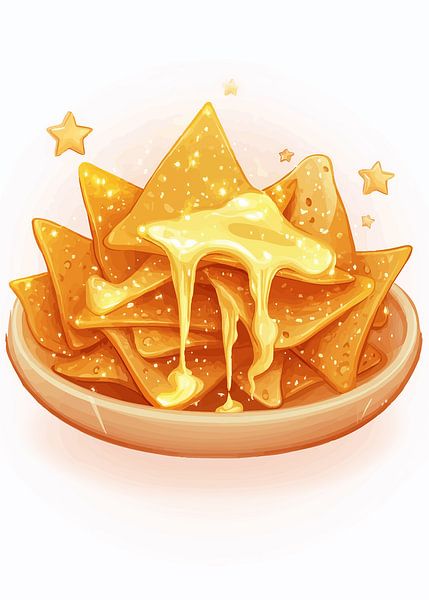Nachos dorés au fromage liquide par Pixelbull Design