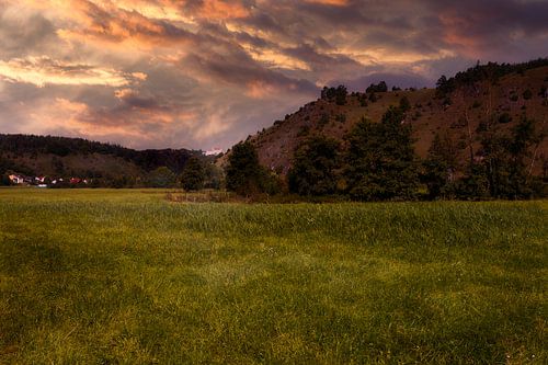 Coucher de soleil dans l'Altmühltal