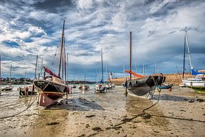 De haven van Erquy, Bretagne, Frankrijk