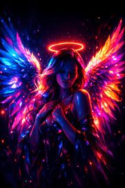 Neon‑Engel der Strahlenden Dimensionen von ButterflyPix